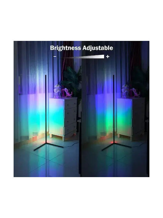 LED Φωτιστικό Δαπέδου με RGB Φως Μαύρο