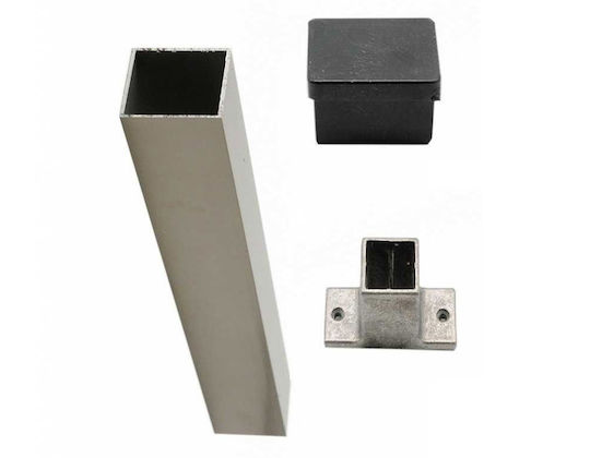 Newplan Beam for Garden Fence Made of Metal 40x40cm