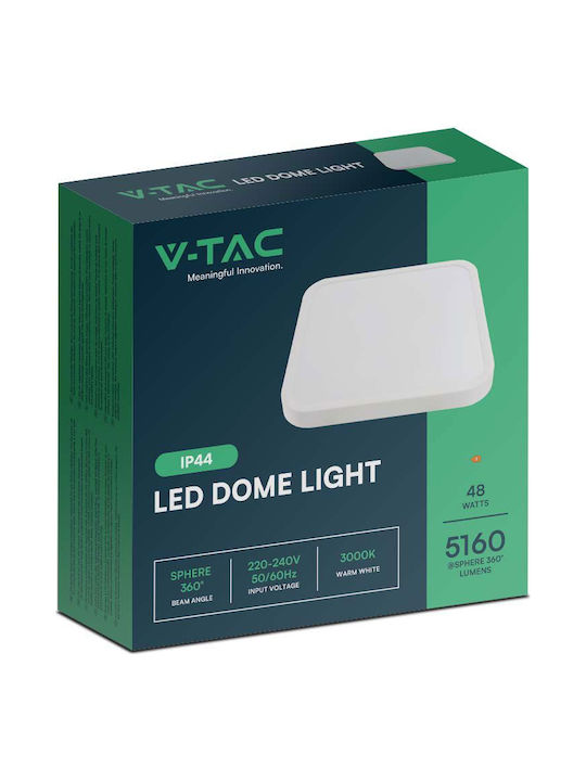 V-TAC Плафониера за Външен Таван с Вградено LED в Бял Цвят 76311