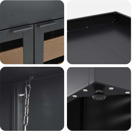 vidaXL Waste bin frame