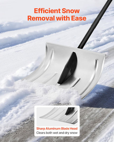 Vevor Snow Shovel Road 40cm Wide Snow Shovel Aluminum Alloy Handle Anti-Slip Surface High Capacity Snow Shovels Detachable Lightweight Snow Removal Tool Garden Car Camping Outdoor Spaces