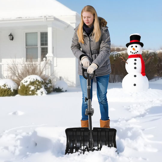 Vevor Snow Shovel Road Snow Shovel Width 45.5 cm Auxiliary D-Shaped Handles Non-Slip High Capacity Handle Snow Shovels Lightweight Snow Removal Tool Garden Car Camping Outdoor Spaces