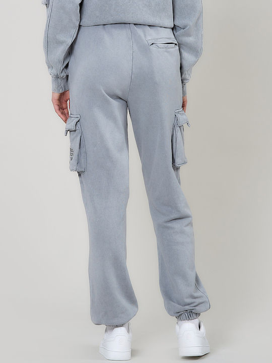 Hohe Taille Jogginghose Gray