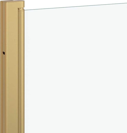 vidaXL Καμπίνα Ντουζιέρας με Πτυσσόμενη Πόρτα 130x138cm Stripes Oro 8721288901255