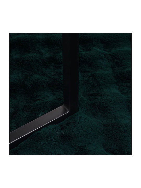 vidaXL Furry Single Blanket 150x220cm Dark Green