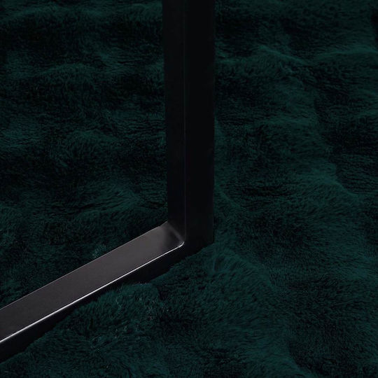 vidaXL Pătură Super King 220x240 cm Verde Închis