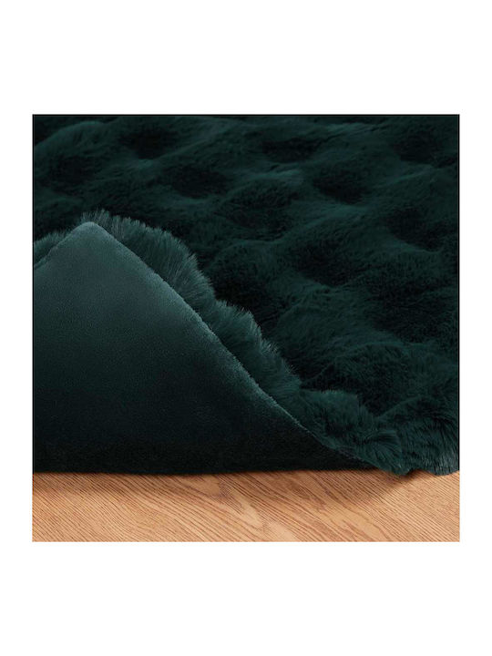 vidaXL Furry Sofa Blanket 130x150cm Dark Green