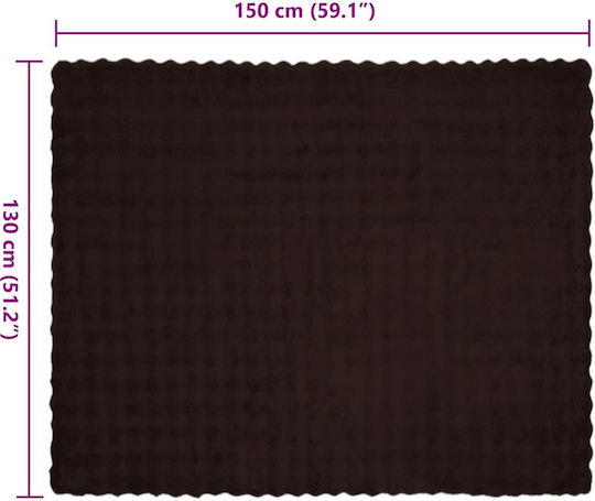 vidaXL Κουβέρτα Γούνινη Καναπέ 130x150εκ. Καμηλοπάρδαλη