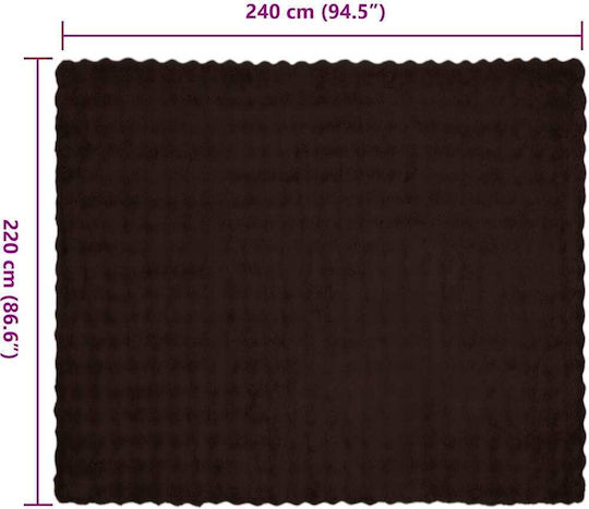 vidaXL Pătură Blănoasă Superdublă 220x240cm Camelopard