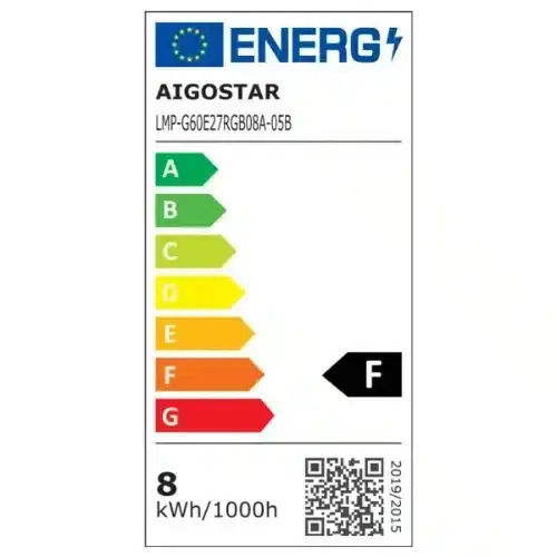 Aigostar Смарт крушка LED 8W за фасунга E27 и форма A60 RGBW