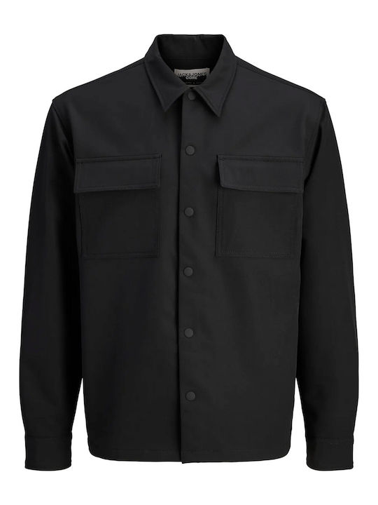 Overshirt Mânecă Lungă În Linie Lată Negru