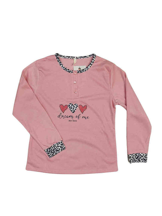 Lovelx Homewear Χειμερινό Γυναικείο Σετ Πιτζάμας Βαμβακερό Ροζ Lovelx Homewear Χειμερινό Γυναικείο Σετ Πιτζάμας Βαμβακερό Ροζ