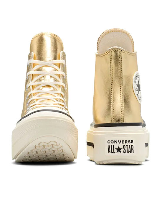 Chuck Taylor All Star Lift Flatforms Botine Pentru Femei Light Gold / Egret / Negru