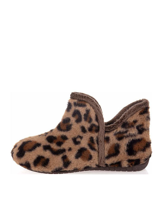 Closed Women's Slippers Brown