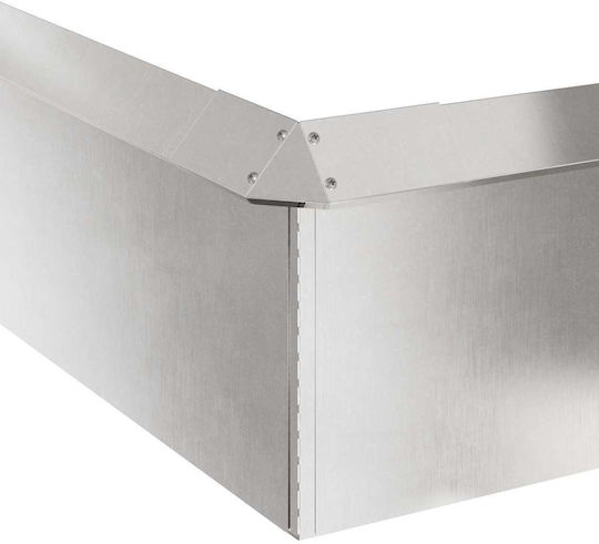 vidaXL Metal Garden Border in Silver Color xcm