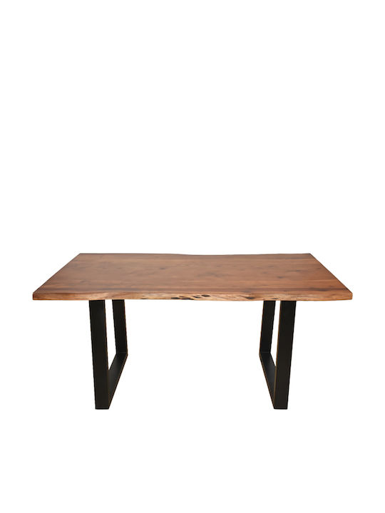 Miles Table Dining Room from Solid Wood & Metal Walnut 160x90x76cm