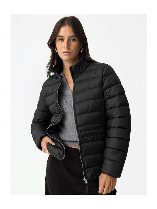 Women's Puffer Jacket for Winter Black
