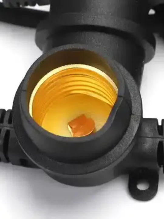 Aigostar 10VSC Wasserdichte Lichterkette IP44 6,5m mit 10 Fassungsschrauben E27
