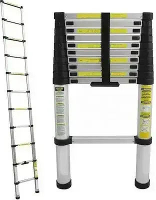 Teleskopische Leiter Aluminium 10 Stufen mit maximaler Höhe 2.9m TL29 0002301740