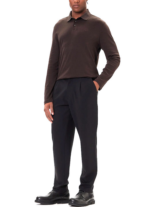 Trousers Elastic in Slim Fit Black