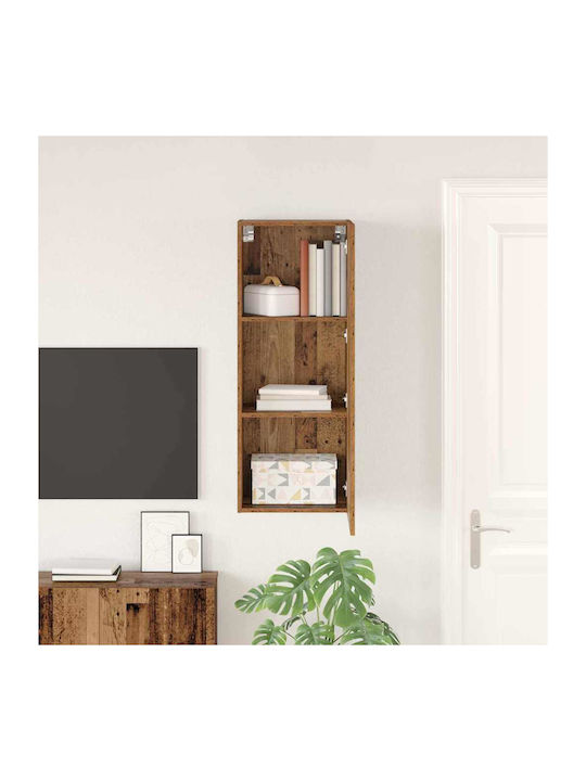 Wall Living Room Cabinet made of Particle Board Old Wood 40.5x30x102cm
