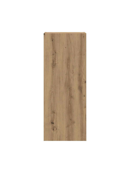 Wall Mounted Living Room Cabinet from Particle Board Artisan Oak 40.5x30x102cm
