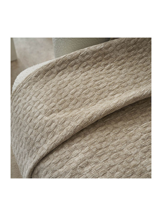 Gofis Home Ondine Armchair Throw Jacquard 180x175cm Beige 184/06