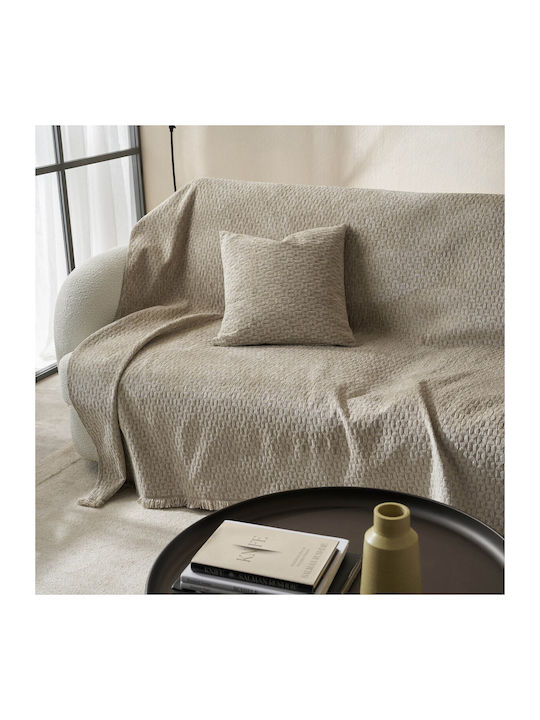 Gofis Home Ondine Armchair Throw Jacquard 180x175cm Beige 184/06