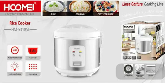 Hoomei Rice Cooker 700W με Χωρητικότητα 1.8lt