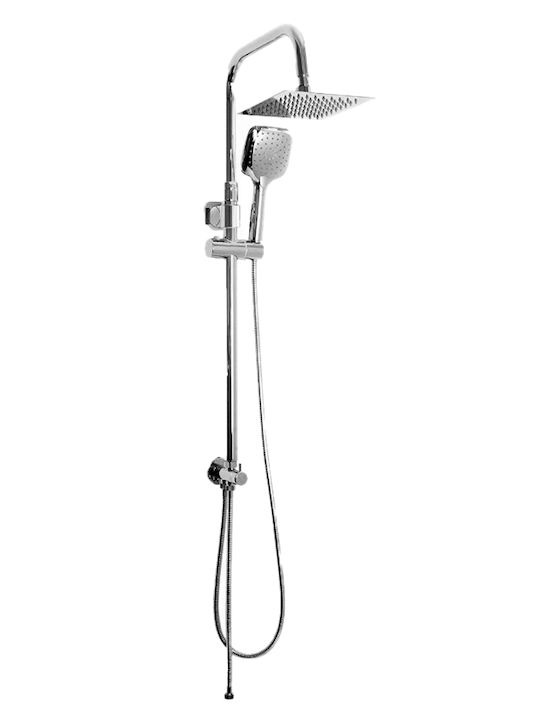 Idro Bric Duschsäule mit Armatur 25cm Silber