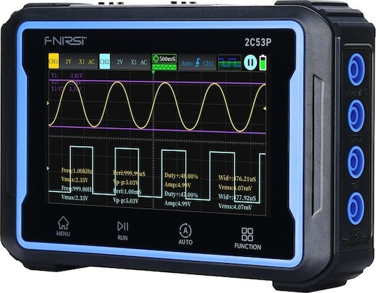 Fnirsi Osciloscop Bancă 50MHz cu 2 Canale Analogice și Ecran de 4.3"
