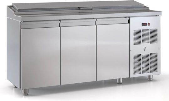 Inox Dobros Dulap de pregătire cu uși deschise 180x70x126cm