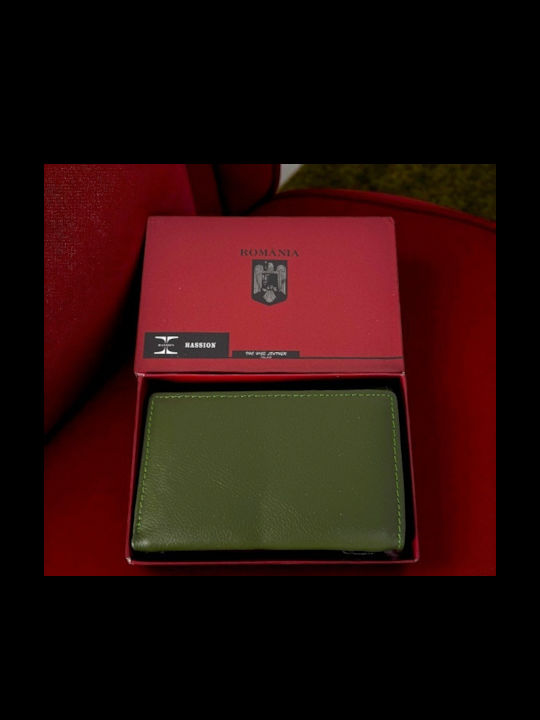 Small Leather Women's Wallet Classic Green