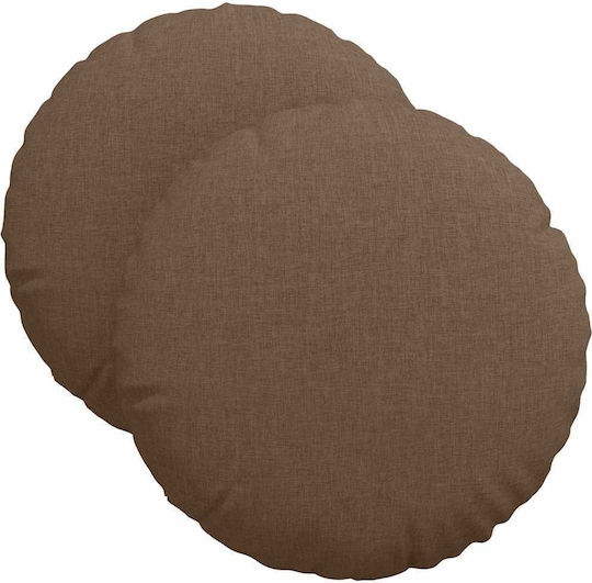 vidaXL Възглавница за диван Кафе 2бр 40x40см.