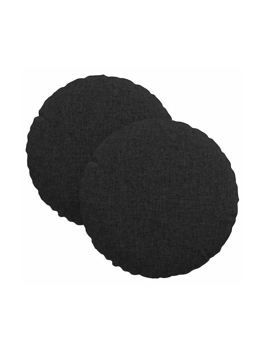 vidaXL Sofa-Kissen Black Velvet-Black Metal 2Stück 30x30cm.