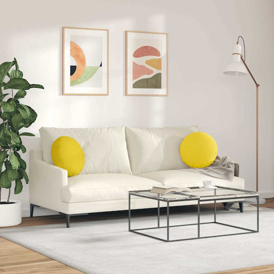 vidaXL Perna de canapea Soft Yellow 2buc 40x40cm.