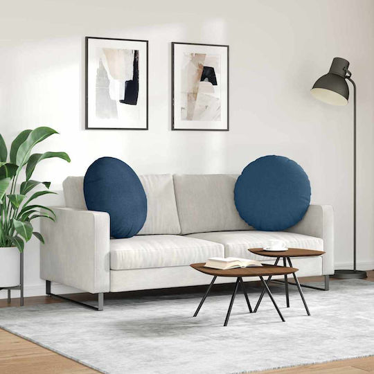 vidaXL Възглавница за диван Синьо 2бр 60x60см.