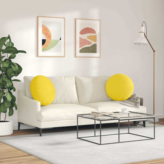 vidaXL Perna de canapea Soft Yellow 2buc 50x50cm.