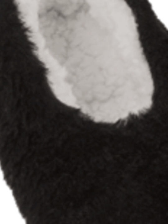 Winter Women's Slippers with Fur Black
