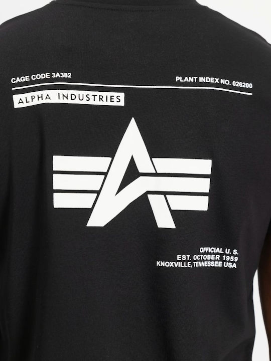 Label Backprint T-Shirt Schwarz