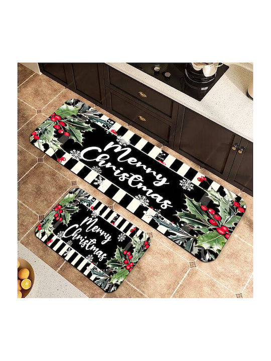 Set of 2 Non-Slip Kitchen Mats 160x50cm & 80x50cm Noel-024