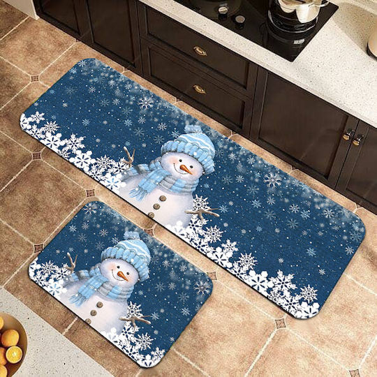 Set of 2 Non-Slip Mats 160x50cm & 80x50cm Noel-022