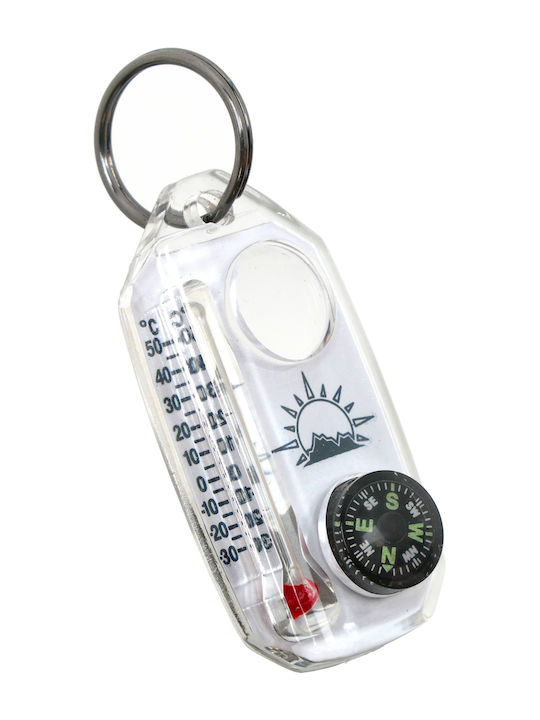 Keychain Thermometer Compass Magnifying Glass Sun Co Triplegage Glowing In Dark