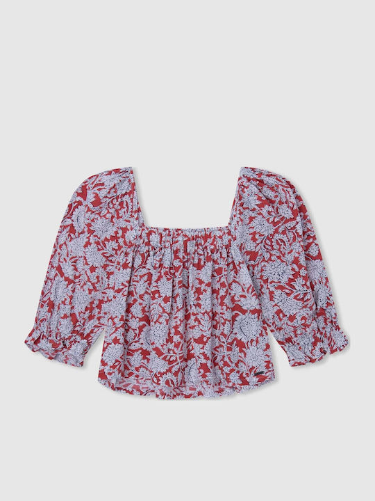 Kids' Shirt Long Sleeve Red Sita