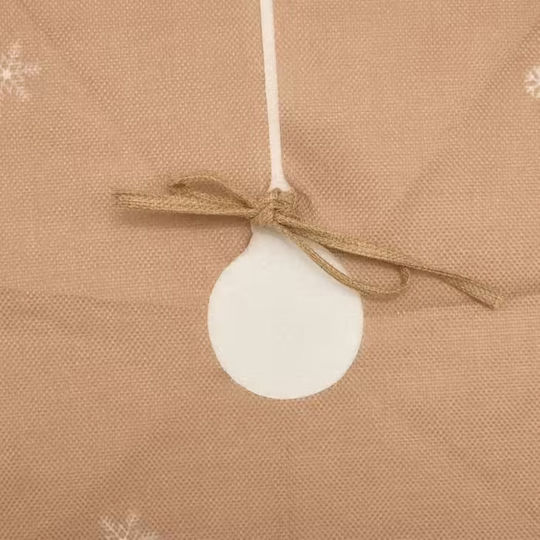 Weihnachtsbaumrock aus Polyester Beige Ψάθινη Φ90εκ.