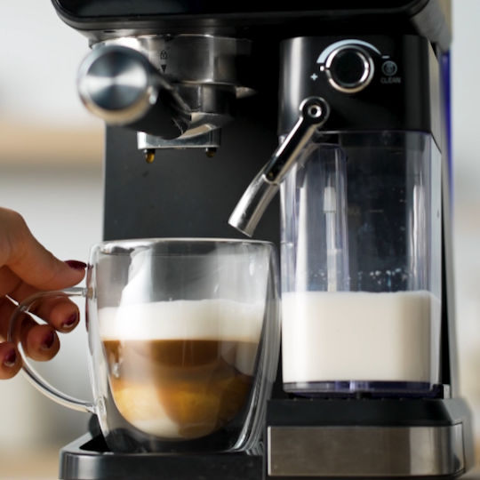 Izzy IZ-6020 Espresso Machine 1450W 20bar Pressure for Cappuccino Black 224795