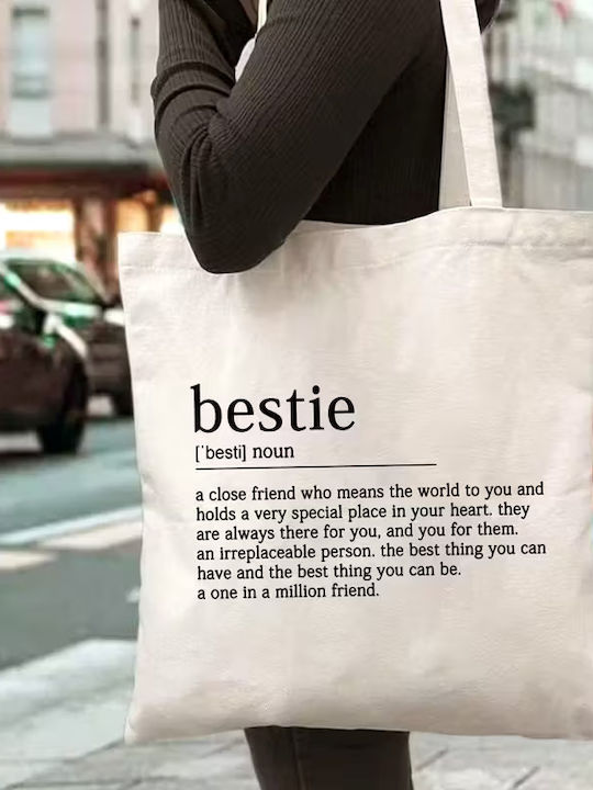 Geantă Tote Bestie Mesaj