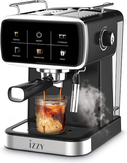 Izzy Dolce Μηχανή Espresso 1350W Πίεσης 20bar Μαύρη