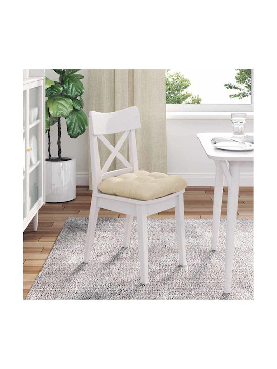 vidaXL Zierkissen Beige 40x40cm