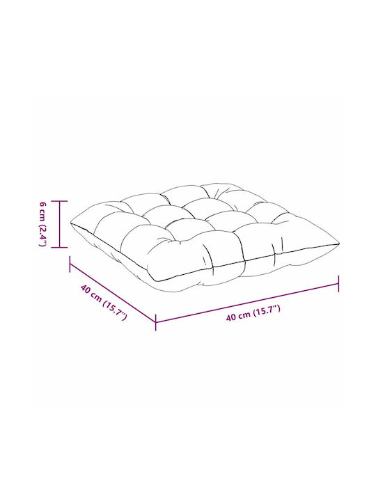 vidaXL Sofa Cushion Blue 40x40cm